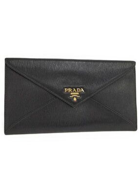 Prada Envelope Vitello Move Wallet Nero